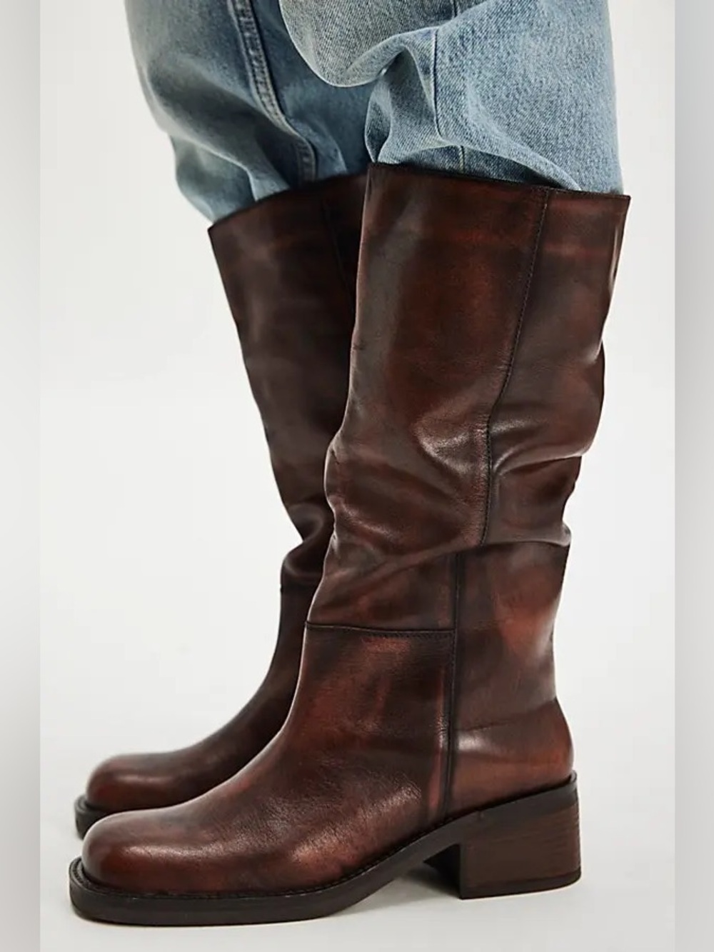 SOLD Free People Dana Distressed Pull-On Boots
